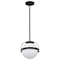 Nuvo Lakeshore 1-Light Small Pendant Matte Black & Natural Brass White Opal Glass 60/7773 - alternate 6